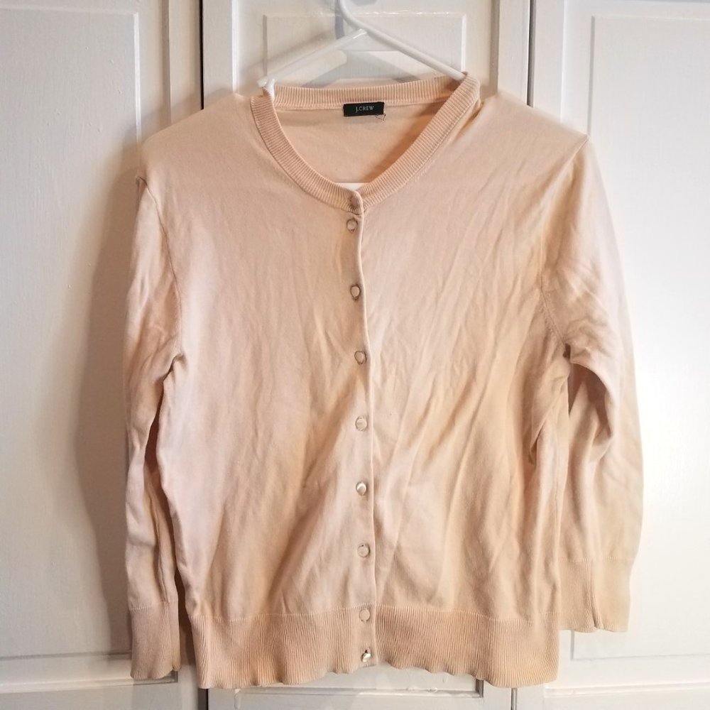 J. Crew Pink Cream Cardigan Buttons